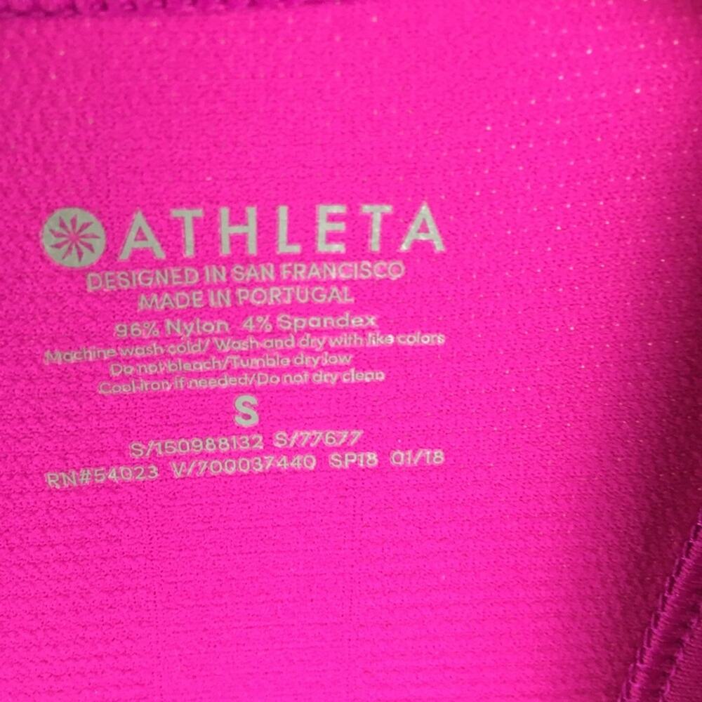Athleta Pink Ruched Racerback Athletic  Tank Small - Picture 8 of 8